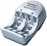 Vapex Univerzális töltő AA AAA és PP3 méretű NiMH akkumulátorokhoz LED kijelző