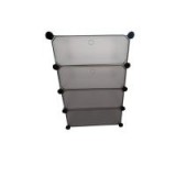 Variálható elemes cipős szekrény 4 ajtós fehér (V0104T4W)