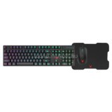 VARR gamer billentyűzet+egér+egérpad szett, állítható RGB, USB, EN, 800-3200DPI (OMEGA_VSETKMP01)