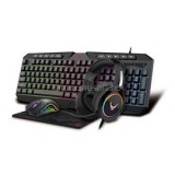 VARR gamer billentyűzet+egér+fejhallgató+egérpad szett, állítható RGB, USB, EN, 1000-6400DPI (OMEGA_VG4IN1SET03)