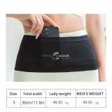 Varrat nélküli kötött sport deréktáska Fekete - L méret, kényelmes viselet futáshoz és edzéshez