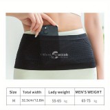 Varrat nélküli kötött sport deréktáska Fekete - L méret, kényelmes viselet futáshoz és edzéshez