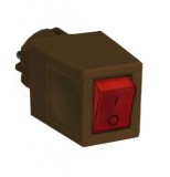VART DKF-162B kapcsolós dugvilla jelzőlámpával, 250V, 16A, barna