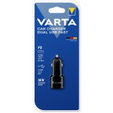 Varta Car Charger Dual USB Fast Black 57932101401
