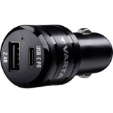 Varta Dual USB Car Charger 57932101401 USB-s töltőkészülék Személygépkocsi, Tehergépjármű Kimeneti áram (max.) 5400 mA 2 x USB, USB-C™ alj (57932101401)
