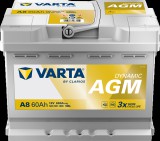 Varta Dynamic AGM - 12v 60ah - autó akkumulátor - jobb+