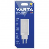 Varta Ladegerät High Speed Charger 65W 2x USB-C 1x USB-A (57956101401)