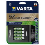 Varta LCD Ultra Fast Charger/4db AA 2100mAh akku/akku töltő (57685101441)