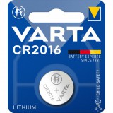 Varta Lítium gombelem CR2016 | 3 V DC | 87 mAh | 1 - Buborékfólia | Ezüst