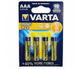 Varta Long Life 1.5V AAA alkáli elem 4db