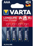 Varta LONGLIFE MAX POWER mikro/ AAA/ LR03 elem 4 db-os kiszerelésben