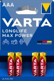 VARTA LONGLIFE MAX POWER mikro/ AAA/ LR03 elem BL4