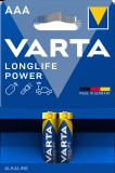 VARTA LONGLIFE POWER mikro/ AAA/ LR03 elem BL2
