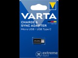Varta Micro USB - Type C átalakító adapter, fekete
