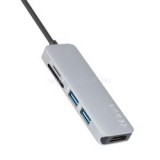 VCOM ÁTALAKÍTÓ USB3.1 C-TYPE APA - HDMI ANYA+USB3.0*2+MICRO SD+SD (CU430M)