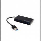 VCOM DH-302 4 portos USB 3.0 Hub fekete (DH-302) - USB Elosztó