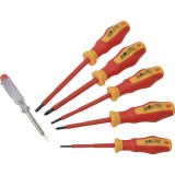 VDE villanyszerelő csavarhúzó készlet, 6 részes, Brüder Mannesmann (M11226)