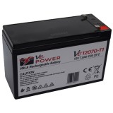 Ve POWER 12V 7Ah zselés akkumulátor Ve12070 T1 csatlakozóval