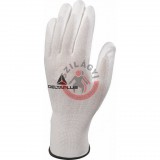 VE702 kötött 100% poliamid kesztyű tenyéren PU bevonattal fehér 7-es