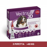 Vectra 3D rácsepegtető oldat kutyáknak 3 x 8,0 ml pipetta nagytestű kutyáknak 40 kg felett, piros