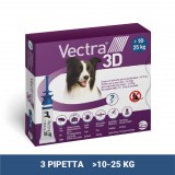 Vectra 3D rácsepegtető oldat M 10-25 kg közötti kutyáknak 3 pipetta