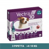 Vectra 3D rácsepegtető oldat S 4-10 kg közötti kutyáknak 3 pipetta