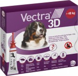 Vectra 3D repellens spot on kutyáknak kullancsok, bolhák, szúnyogok és legyek ellen (40-60 kg-os kutyáknak; 3 x 8 ml-es pipetta; Piros)