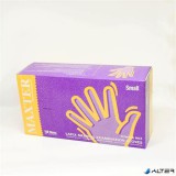 . Védőkesztyű, egyszer használatos, latex, 5,7g, S méret, 100 db, púder nélküli, bézs