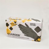 . Védőkesztyű, egyszer használatos, nitril, 8,4g, M méret, 100 db, púder nélküli, fekete (MER041)