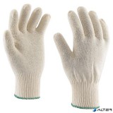 . Védőkesztyű, kötött, pamut, 7-es méret, fehér