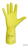 . Védőkesztyű, latex, 7-es méret, sárga