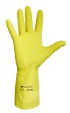 . Védőkesztyű, latex, 9-es méret, sárga (ME701)