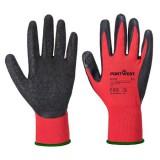 . Védőkesztyű, latex, M méret Flex Grip, piros-fekete (MED134)