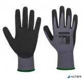 . Védőkesztyű, nitril, XL méret "Dermiflex Aqua", szürke-fekete