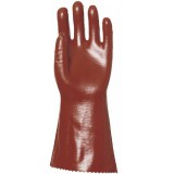 Védőkesztyű sav-lúg-olajálló (piros) 3636