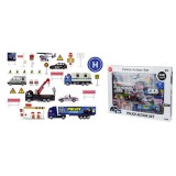 Vega Toys Nagy rendőrségi játékszett fém járművekkel és kiegészítőkkel