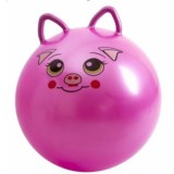Vega Toys Rózsaszín ugrálólabda malac mintával, 45 cm