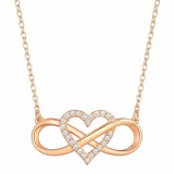 Végtelen jeles szíves nyaklánc