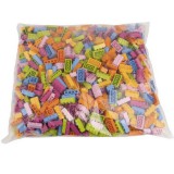 Vegyes építőkocka készlet vidám színekben - elsősorban óvodáknak (alapkockák) | építőkocka készlet | 1000 db építőkocka | Q-BRiCKS®