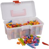 Vegyes építőkocka készlet vidám virág színekben (alapkockák) | építőkocka készlet | 650 db építőkocka | Q-BRiCKS®