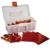 Vegyes piros építőkocka készlet (alapkockák) | építőkocka készlet | 600 db építőkocka | Q-BRiCKS®