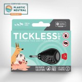 Vegyszermentes ultrahangos kullancs- és bolhariasztó medál kutyáknak és macskáknak, TICKLESS - fekete