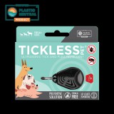 Vegyszermentes ultrahangos kullancs- és bolhariasztó medál kutyáknak és macskáknak, TICKLESS - fekete