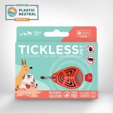 Vegyszermentes ultrahangos kullancs- és bolhariasztó medál kutyáknak és macskáknak, TICKLESS - narancs