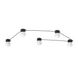 VELA V mennyezeti lámpa fekete opálüveg 230V LED G9 5x6W