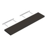 Velano Lebegőpolc 118 x 23,5 cm fekete (3451129)