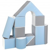 Vell Habkockák – óriási építőkészlet 11 db white-baby blue-grey