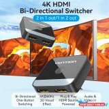 VENTION 2-Port HDMI kétirányú 4K Switcher fekete