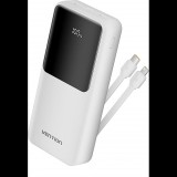 Vention 20000 mAh, Integrated USB-C, Lightning Cables, 22.5W, LED Display Type, fehér (FHPW0)
