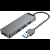 Vention 4-Port USB 3.0 Hub With Power Supply 1M Gray (Metal appearance) (CHLHF)